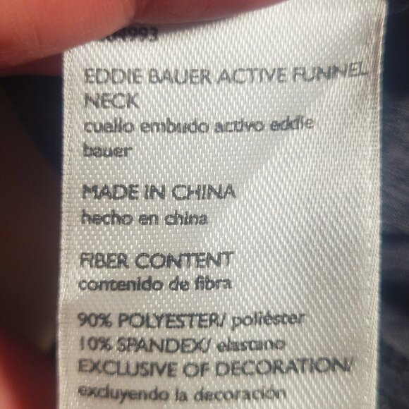 NWT Eddie Bauer Women's Active Long Sleeve Funnel Neck Top in Charcoal - Size L - Picture 7 of 11